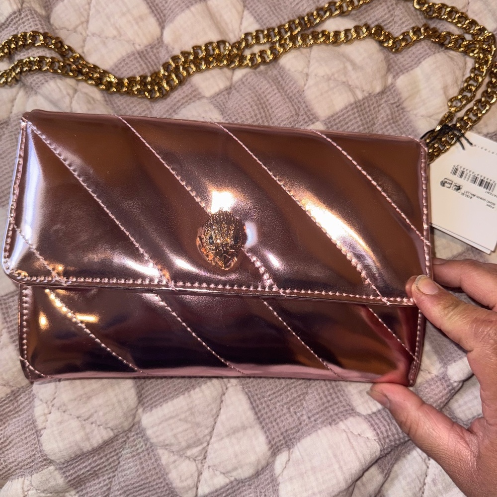 KURT GEIGER WALLET PURSE NEVER USED METALLIC PINK